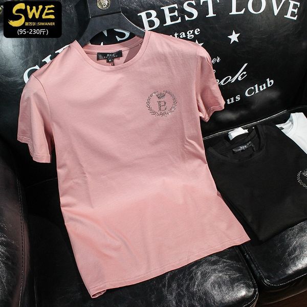 men's t-shirts designer european station mercerized cotton short sleeve t-shirt summer trend slim round neck simple letter drill half m, White;black
men's t-shirts designer european station mercerized cotton short sleeve t-shirt summer trend slim round neck simple letter drill half m, White;black