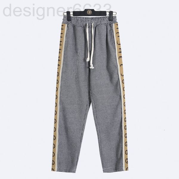 men's pants designer high setting side reflective yellow webbing double g string label thousand bird lattice casual pants krnd, Black
men's pants designer high setting side reflective yellow webbing double g string label thousand bird lattice casual pants krnd, Black