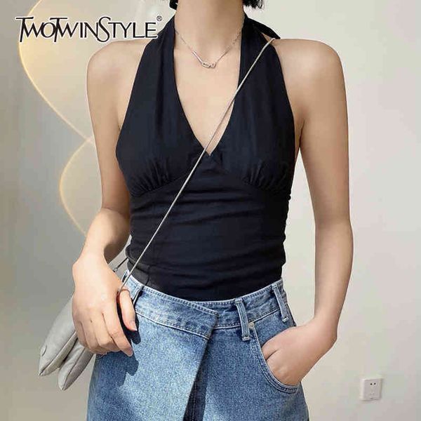 slim tank for women halter collar sleeveless minimalist vests female fashion clothing summer 210423, White
slim tank for women halter collar sleeveless minimalist vests female fashion clothing summer 210423, White