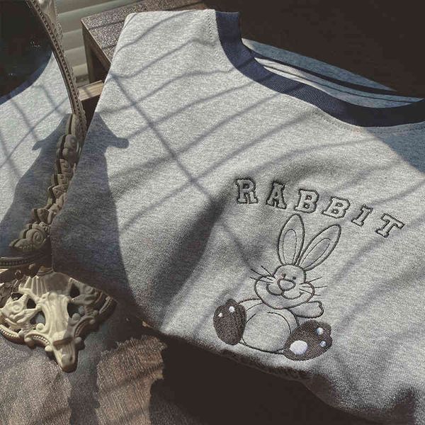 women's t-shirt 2022 color contrast cartoon bunny print round neck women's 2022 summer design sense niche qxap, White
women's t-shirt 2022 color contrast cartoon bunny print round neck women's 2022 summer design sense niche qxap, White