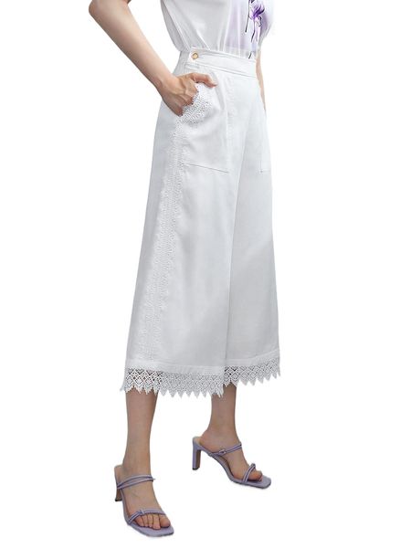 motf premium linen wide-leg guipure lace pants o3ig#, Black;white
motf premium linen wide-leg guipure lace pants o3ig#, Black;white