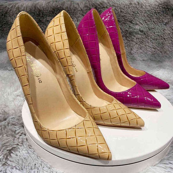 women's apricot high heels 12cm33-46 narrow pointed women's high custom party shoes embossed lattice fashion design t220730, Black
women's apricot high heels 12cm33-46 narrow pointed women's high custom party shoes embossed lattice fashion design t220730, Black