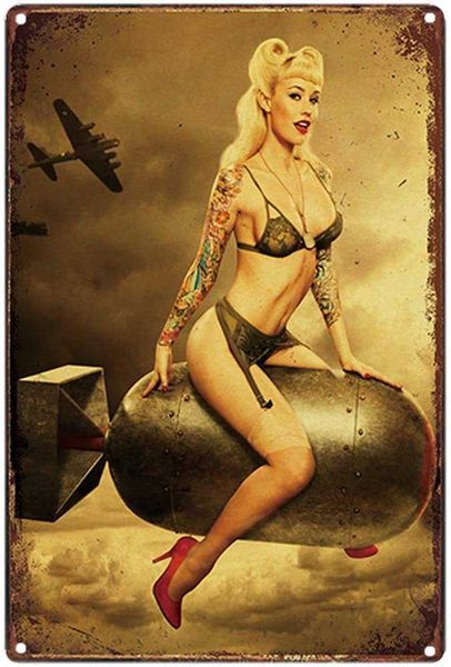 original retro design bomb girl tin metal signs wall art | thick tinplate print poster wall decoration
original retro design bomb girl tin metal signs wall art | thick tinplate print poster wall decoration