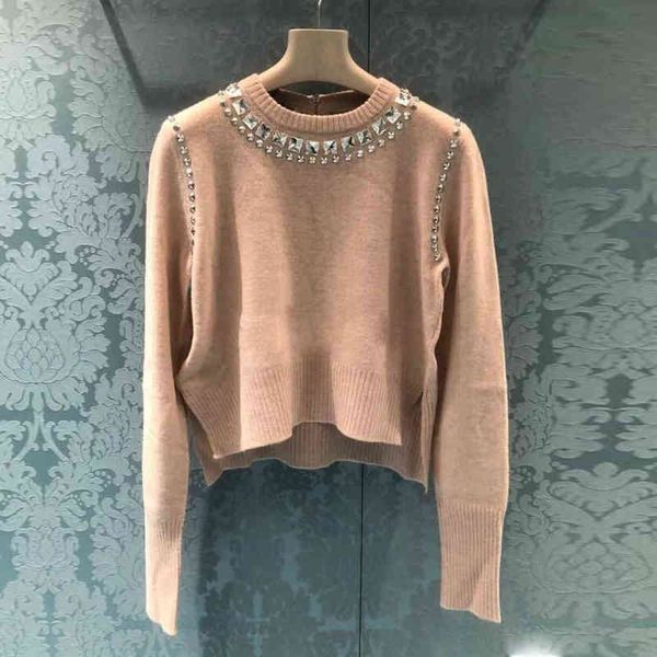 diamond studded round neck sweater heavy industry beaded long sleeve bottomed pullover autumn and, White;black
diamond studded round neck sweater heavy industry beaded long sleeve bottomed pullover autumn and, White;black