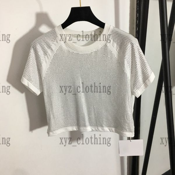 2022 brand designer t shirts full body diamond short-sleeved t-shirt short-style zip t-shirts newly women tees white color
2022 brand designer t shirts full body diamond short-sleeved t-shirt short-style zip t-shirts newly women tees white color