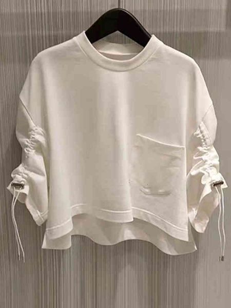women's t-shirt french minority spring summer short versatile loose sleeve women's drawstring design t-shirt ins trend, White
women's t-shirt french minority spring summer short versatile loose sleeve women's drawstring design t-shirt ins trend, White