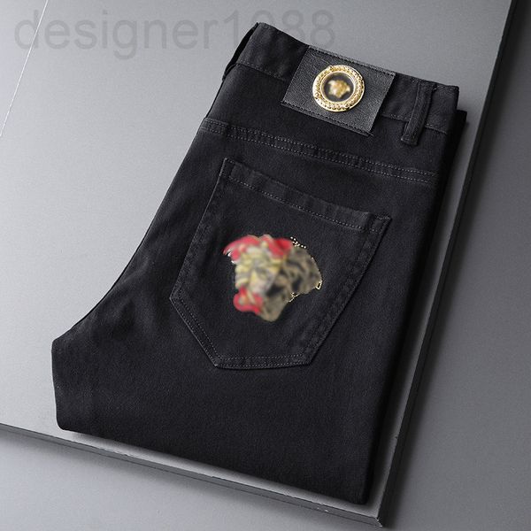 men's jeans designer pants versatile men's slim fit light luxury diamond embroidered elastic cotton jeans myu8, Blue
men's jeans designer pants versatile men's slim fit light luxury diamond embroidered elastic cotton jeans myu8, Blue