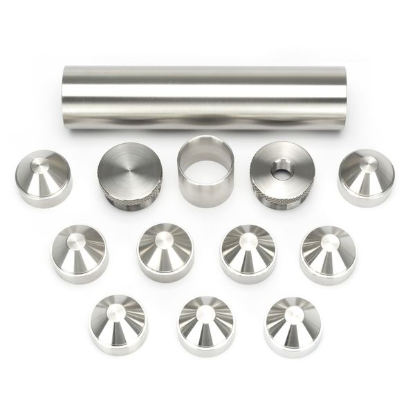 1.45"od 7"l gr5 titanium/aluminum tube tactical accessories solvent trap 1/2-28 or 5/8-24 9pcs stainless steel cnc cups hunting to
1.45"od 7"l gr5 titanium/aluminum tube tactical accessories solvent trap 1/2-28 or 5/8-24 9pcs stainless steel cnc cups hunting to