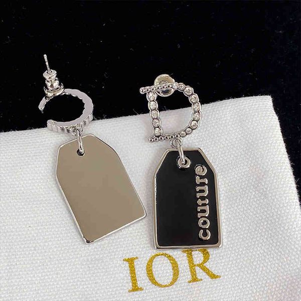 women's fashion personality trend new brand earrings wholesale dijia letter micro inlaid diamond and glue dropping cool style simple ea, Silver
women's fashion personality trend new brand earrings wholesale dijia letter micro inlaid diamond and glue dropping cool style simple ea, Silver