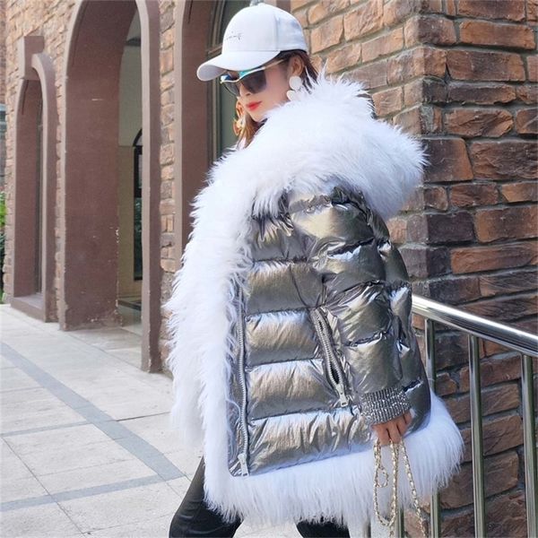 winter clothes women down version of stylish white duck down women's down jacket thick loose lamb fur big fur collar fur coat 201208, Black
winter clothes women down version of stylish white duck down women's down jacket thick loose lamb fur big fur collar fur coat 201208, Black