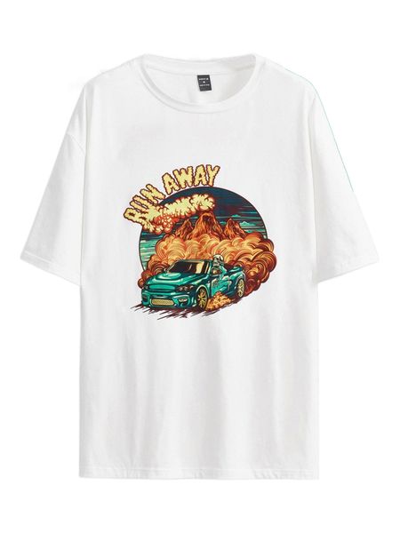 x lsscid men car & letter graphic drop shoulder tee d5me#, White;black
x lsscid men car & letter graphic drop shoulder tee d5me#, White;black