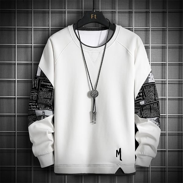 men harajuku hoodie casual hip hop sweatshirt stitching print male o-neck fashion mens clothing multi color 220402, Black
men harajuku hoodie casual hip hop sweatshirt stitching print male o-neck fashion mens clothing multi color 220402, Black