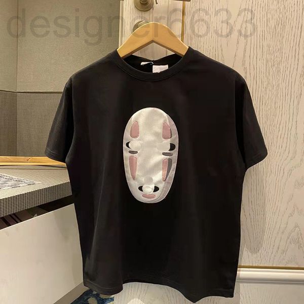 women's t-shirt designer correct version loe spring and summer chihiro short sleeve men's loose pullover embroidered bottomed la27, White
women's t-shirt designer correct version loe spring and summer chihiro short sleeve men's loose pullover embroidered bottomed la27, White