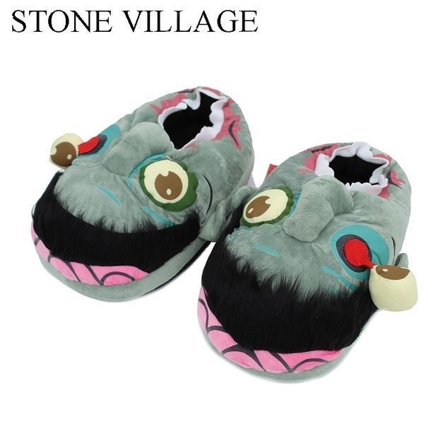 stone village 1pair plush zombie slippers ravenous zombie warm slippers funny home shoes cartoon slippers st231 y200107, Black
stone village 1pair plush zombie slippers ravenous zombie warm slippers funny home shoes cartoon slippers st231 y200107, Black