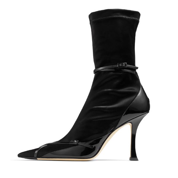 2022 women's boots autumn new pointed toe fashion stiletto women's banquet black sardine belt buckle elastic
2022 women's boots autumn new pointed toe fashion stiletto women's banquet black sardine belt buckle elastic