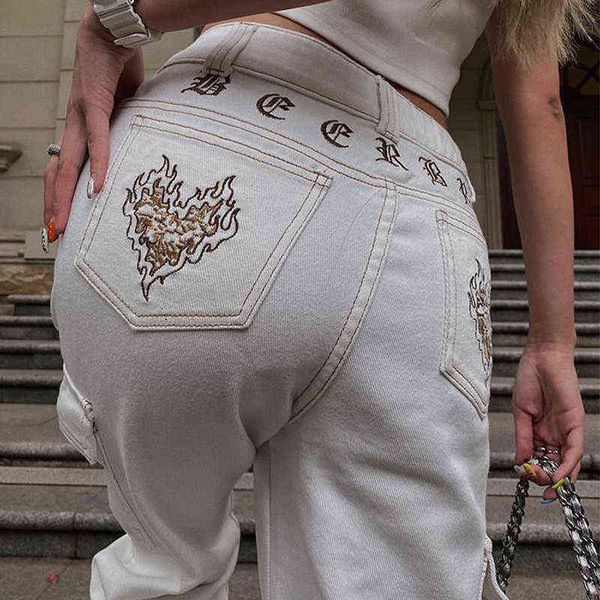 women embroidery white jeans 2022 new high waist full length wide leg pants korean style streetwear casual denim trousers 221225, Blue
women embroidery white jeans 2022 new high waist full length wide leg pants korean style streetwear casual denim trousers 221225, Blue