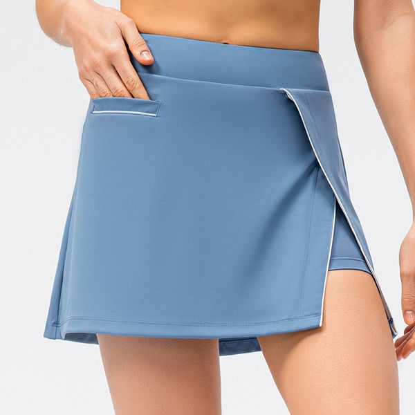 lu-22436 new sports training half a-line short skirt fake two pieces of anti-light culottes loose casual yoga running skirt shaping
lu-22436 new sports training half a-line short skirt fake two pieces of anti-light culottes loose casual yoga running skirt shaping