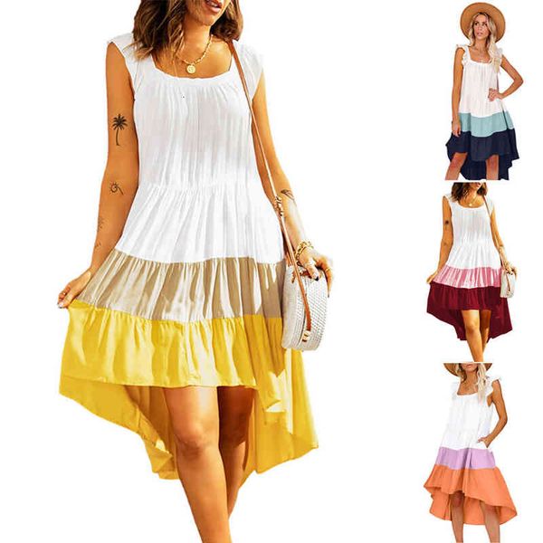 women's tanks & camis spring and summer bohemian high-low layered color blocking square neck suspender vest dress njkg, White
women's tanks & camis spring and summer bohemian high-low layered color blocking square neck suspender vest dress njkg, White