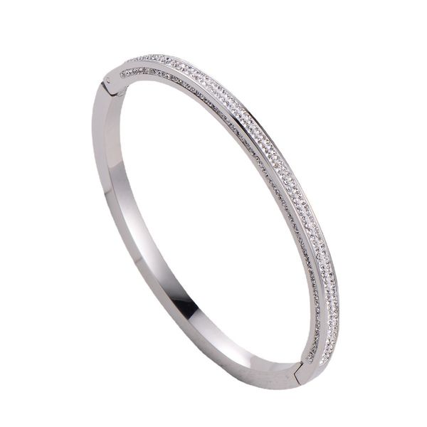 classic fashion trilateral diamond studded steel bracelet women's rose gold stainless jewelry, Golden;silver
classic fashion trilateral diamond studded steel bracelet women's rose gold stainless jewelry, Golden;silver