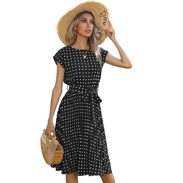 women casual dresses short sleeve vintage printing floral polka dot a line swing cocktail party mini dress with belt, Black;gray
women casual dresses short sleeve vintage printing floral polka dot a line swing cocktail party mini dress with belt, Black;gray
