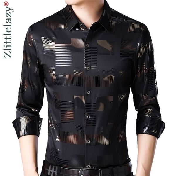 brand casual spring luxury plaid long sleeve slim fit men shirt streetwear social dress shirts mens fashions jersey 2306 220322, White;black
brand casual spring luxury plaid long sleeve slim fit men shirt streetwear social dress shirts mens fashions jersey 2306 220322, White;black