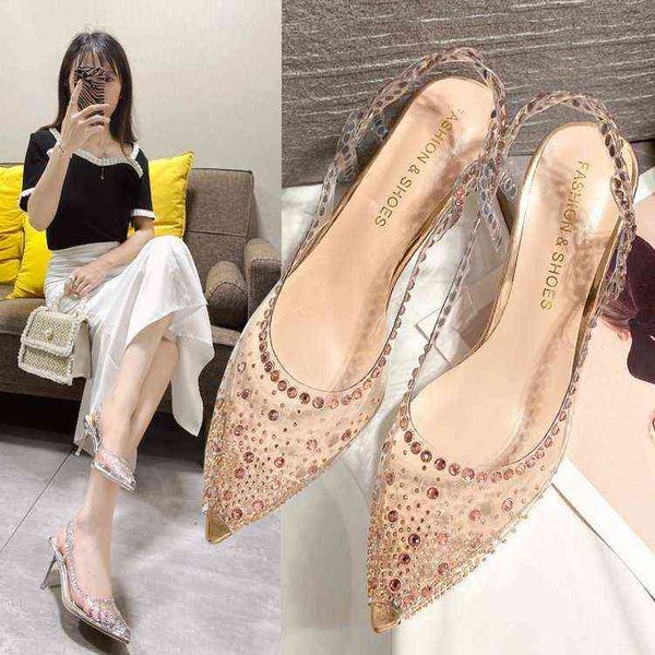 designer women's high heel sandals french high heel's 2022 summer pointed thin heel mh red open toe transparent sandals, Black
designer women's high heel sandals french high heel's 2022 summer pointed thin heel mh red open toe transparent sandals, Black