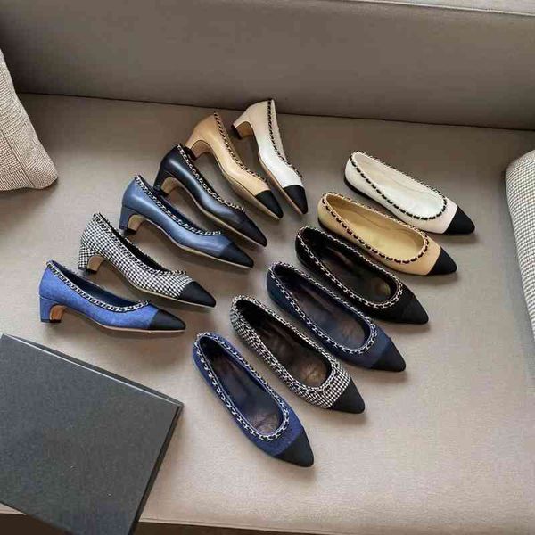 dress shoes early spring net red small fragrance metal leather chain grandma shoes low heel pointed color matching dance women's, Black
dress shoes early spring net red small fragrance metal leather chain grandma shoes low heel pointed color matching dance women's, Black