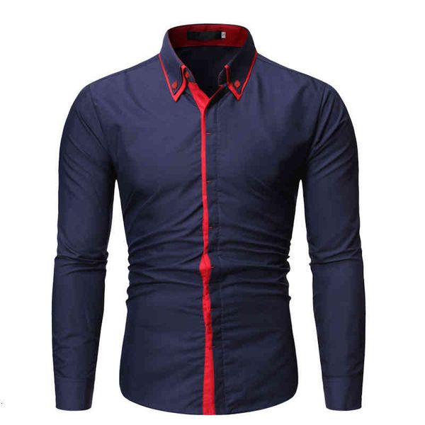 men's casual shirts autumn solid color long sleeved shirt men's placket stitching matching simple casual men 9neu, White;black
men's casual shirts autumn solid color long sleeved shirt men's placket stitching matching simple casual men 9neu, White;black