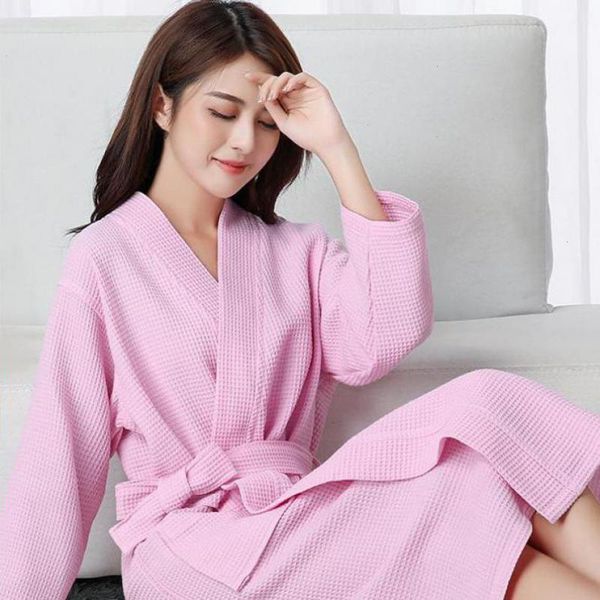summer kimono gown nightwear sleepwears waffle women robe long home clothing, Black;red
summer kimono gown nightwear sleepwears waffle women robe long home clothing, Black;red
