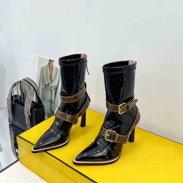 boots black stretchy neoprene stiletto heels ankle boots patent leather back zip buckle shoes pointed toes booties luxury designers shoe for
boots black stretchy neoprene stiletto heels ankle boots patent leather back zip buckle shoes pointed toes booties luxury designers shoe for