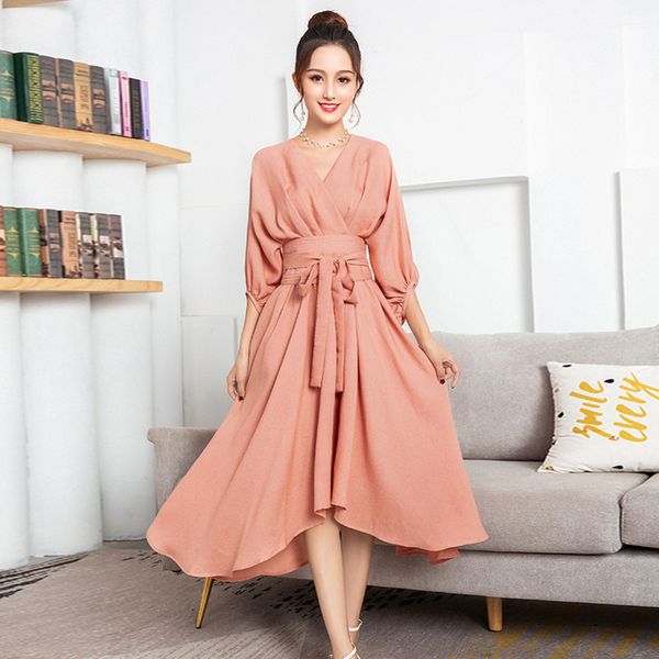 bandage dress pink dresses fall winter office lady partry club vintage women elegant v neck lantern sleeve long dress y200805, Black;pink
bandage dress pink dresses fall winter office lady partry club vintage women elegant v neck lantern sleeve long dress y200805, Black;pink