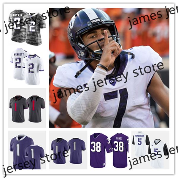 ncaa custom tcu horned frogs football jersey 30 denzel johnson 26 derrick kindred 1 jalen reagor 94 josh carraway 69 aviante collins 22 aaro, Black
ncaa custom tcu horned frogs football jersey 30 denzel johnson 26 derrick kindred 1 jalen reagor 94 josh carraway 69 aviante collins 22 aaro, Black