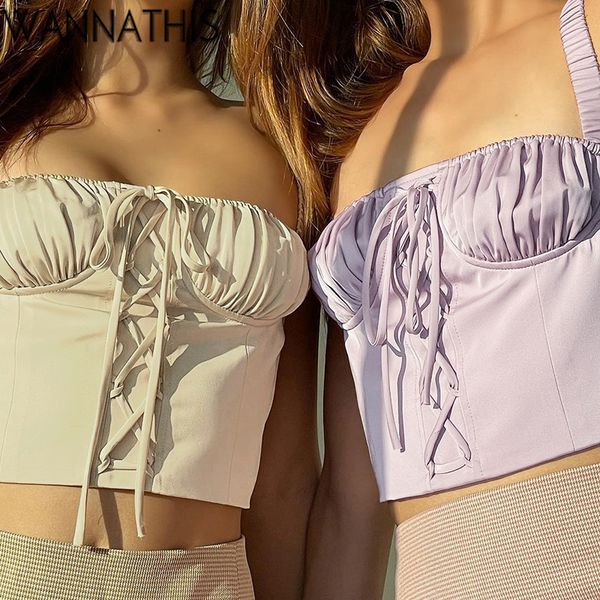 ruched lace up backless camisole for women elastic sleeveless front cross summer slim girl cropped 2022, White
ruched lace up backless camisole for women elastic sleeveless front cross summer slim girl cropped 2022, White