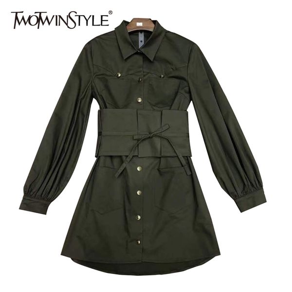 slim shirt dress for women lapel long sleeve high waist sashes mini solid dresses female fashion clothing 210423, Black;gray
slim shirt dress for women lapel long sleeve high waist sashes mini solid dresses female fashion clothing 210423, Black;gray