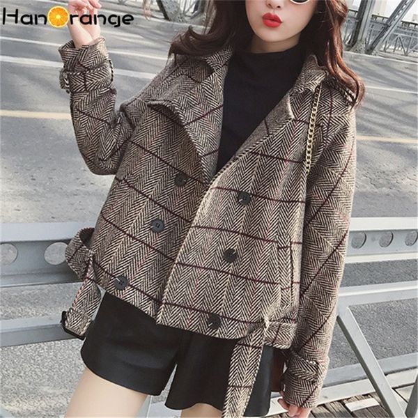 short woolen coat women 2020 spring autumn fashion loose shortheight casual herringbone coat t200828, Black
short woolen coat women 2020 spring autumn fashion loose shortheight casual herringbone coat t200828, Black