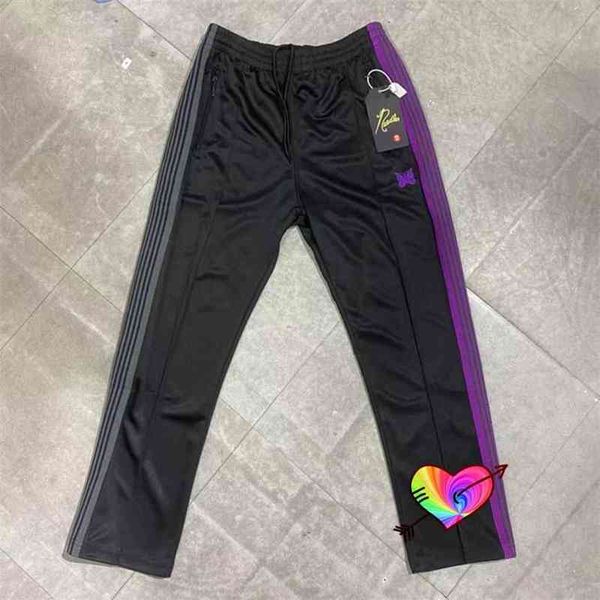 2021 needles sweatpants men women violet butterfly embroidery needles pants side stripe patchwork track trousers awge joggers t220803, Black
2021 needles sweatpants men women violet butterfly embroidery needles pants side stripe patchwork track trousers awge joggers t220803, Black