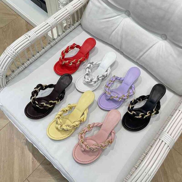 women's leather slippers summer shoes sliding slippers high-heeled flip flops, Black
women's leather slippers summer shoes sliding slippers high-heeled flip flops, Black