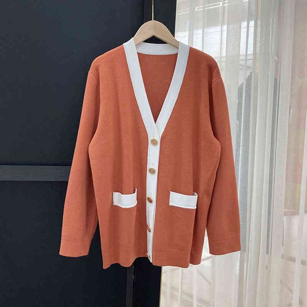 women's knits & tees fadan s family 21 spring and summer color contrast trim v-neck loose college style long sleeved knitted cardigan s, White
women's knits & tees fadan s family 21 spring and summer color contrast trim v-neck loose college style long sleeved knitted cardigan s, White