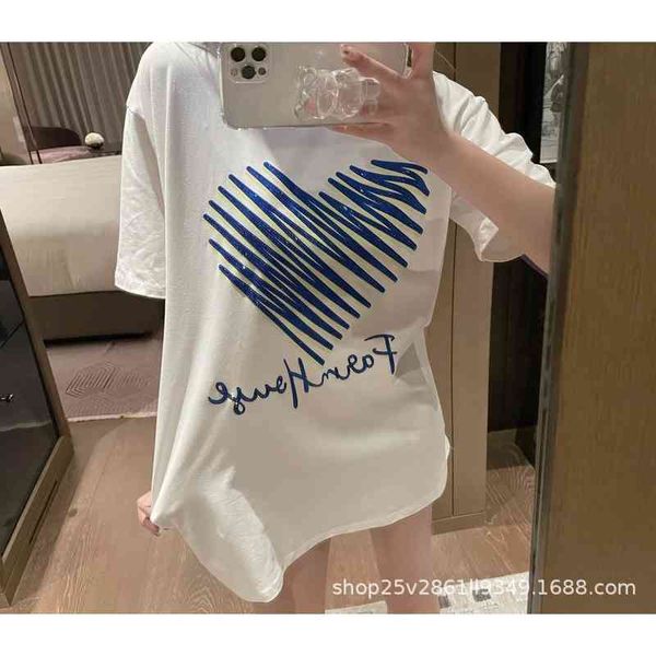 women's t-shirt spring and summer blue love diamond gradient t-shirt loose leisure lazy wind 100 t3sx e3h5, White
women's t-shirt spring and summer blue love diamond gradient t-shirt loose leisure lazy wind 100 t3sx e3h5, White