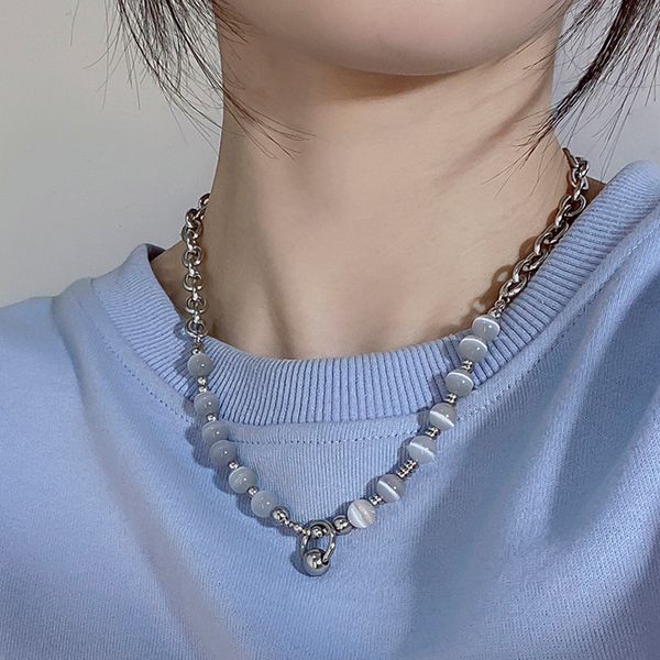transparent bead with circle pendant necklace for women splicing stainless steel chain choker necklaces fashion jewelry gift, Golden;silver
transparent bead with circle pendant necklace for women splicing stainless steel chain choker necklaces fashion jewelry gift, Golden;silver