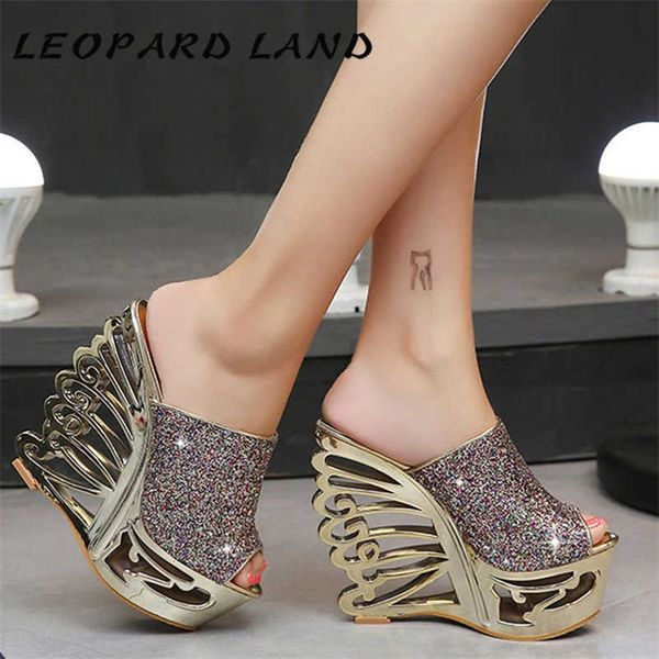 leopard land gold sliver super high heels peep toe platform thick wedge heels heteromorphic heel ctystal sandal zyw 210624, Black
leopard land gold sliver super high heels peep toe platform thick wedge heels heteromorphic heel ctystal sandal zyw 210624, Black