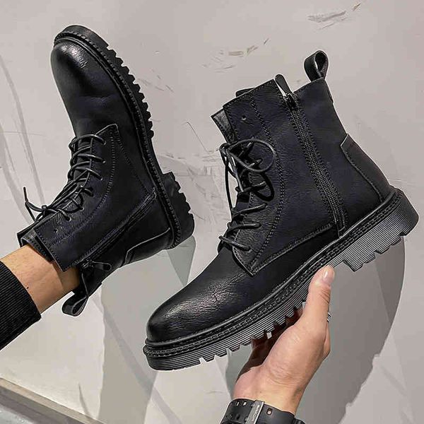 martin boots men's autumn and winter british high leather shoes chelsea work clothes fashion middle snow army, Black
martin boots men's autumn and winter british high leather shoes chelsea work clothes fashion middle snow army, Black