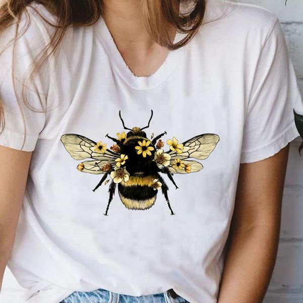 women tshirts cartoon bee floral tee fashion stylish print female graphic t 90s sweet short sleeve shirt t-shirt, White
women tshirts cartoon bee floral tee fashion stylish print female graphic t 90s sweet short sleeve shirt t-shirt, White