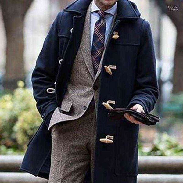 men's wool & blends winter casual vintage mens woolen coat solid long sleeve turn-down collar jacket t220810, Black
men's wool & blends winter casual vintage mens woolen coat solid long sleeve turn-down collar jacket t220810, Black