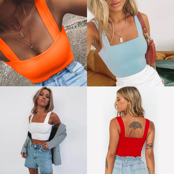 square neck sleeveless running jogging crop summer casual basic t shirt off shoulder backless tank for women ladies, Black;red
square neck sleeveless running jogging crop summer casual basic t shirt off shoulder backless tank for women ladies, Black;red