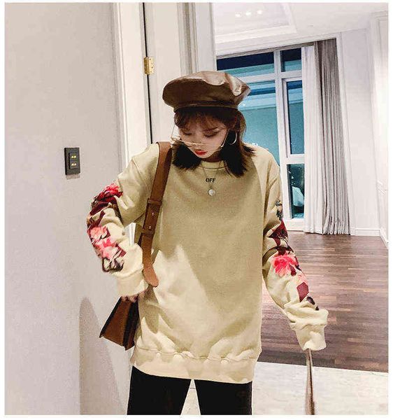 factory online export brand new sweater ow autumn off flower arrow trend loose cotton men's and women's white pullover round neck, Black
factory online export brand new sweater ow autumn off flower arrow trend loose cotton men's and women's white pullover round neck, Black