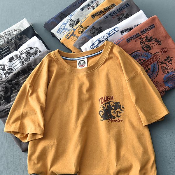textured retro american loose half-sleeved summer casual front and rear motorcycle print short-sleeved t-shirt male cx220407, White;black
textured retro american loose half-sleeved summer casual front and rear motorcycle print short-sleeved t-shirt male cx220407, White;black
