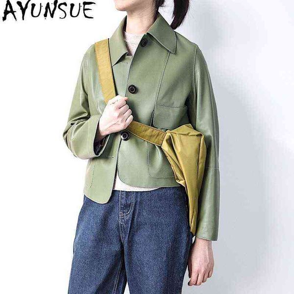 ayunsue 2021 genuine leather jacket women spring natural sheepskin jacket female korean style short clothing vest cuir femme lw50 j220727, Black
ayunsue 2021 genuine leather jacket women spring natural sheepskin jacket female korean style short clothing vest cuir femme lw50 j220727, Black