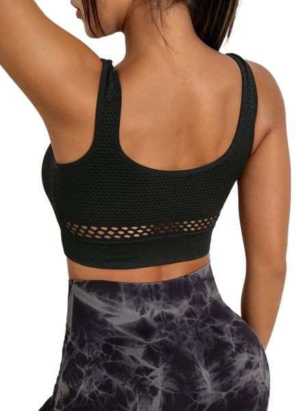 hollow out sports bra y526#, Gray