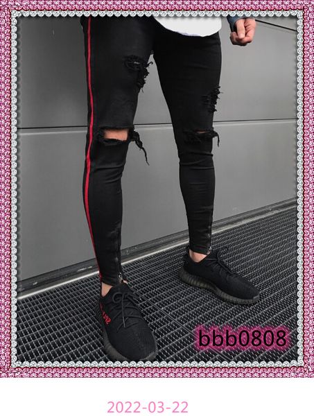 casual skinny pants spring new hip hop streetwear fashion man's jeans distrressed full length pants, Blue
casual skinny pants spring new hip hop streetwear fashion man's jeans distrressed full length pants, Blue